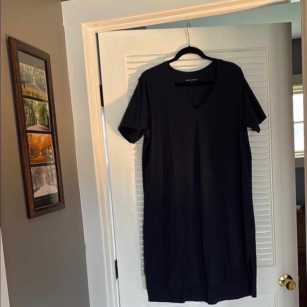 Universal Standard Navy Knit  High Low Dress